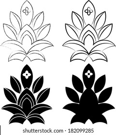 Flowers set. Vector illustration