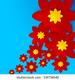 flowers shadowed background, abstract vector art illustration, image contains transparency