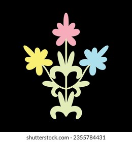 Flowers shape the suzani element- the part of the carpet, traditional textile product, and interior element. Uzbekistan. Culture of Central Asia	