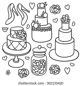 flowers, shoes, cakes and hearts - sweet romantic wedding stuff