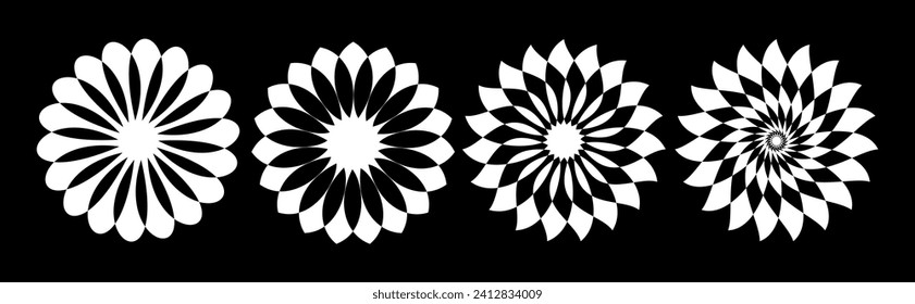 ARTE DEL VECTOR DE DISEÑO DE FLORES