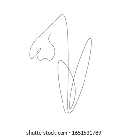 Blumen Silhouette Linie Zeichnung Vektorillustration Illustration