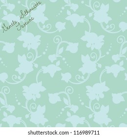 Flowers silhouette seamless texture