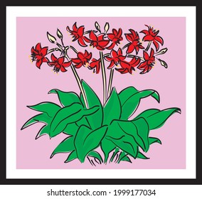 Flowers sketch drawing. Vector poster. Living room poster, wall decoration poster   