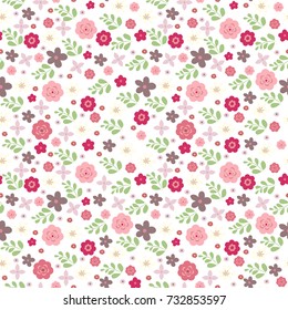 Flowers. Spring collection. Vector illustration. Seamless pattern.