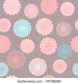 Flowers spring geometric petal seamless background