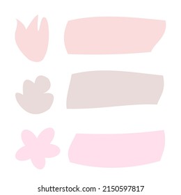 flowers and square frame for entering text in pastel tones.