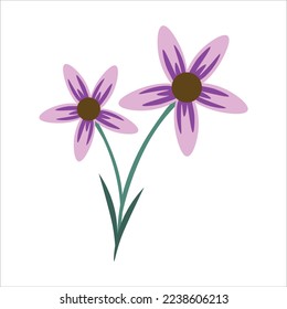 Vector de ilustración de flores y aletas