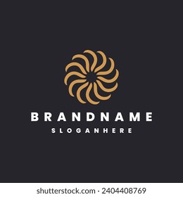 Flowers style logo icon design template flat vector