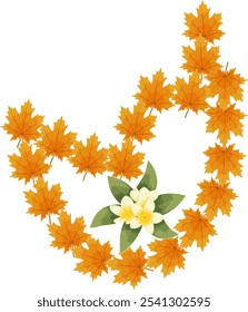 flowers surrounded by a series of leaves