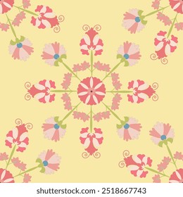 Flowers from suzani carpet - traditional patterns for peoples of Central Asian region. Uzbekistan ornaments. Old school embroidery and textile products.	
