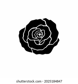 Flowers Symbol Logo. Tattoo Design. Stencil Vector Illustration