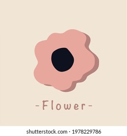 Flowers Symbol. Social Media Post. Floral Vector Illustration.