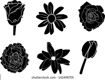 símbolos de flores
