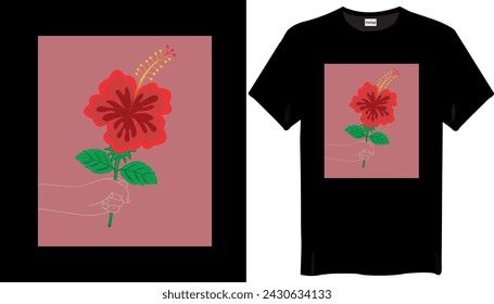 Flowers T - Shirt Design-Graphic t-shirt design