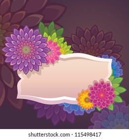 flowers tag label template