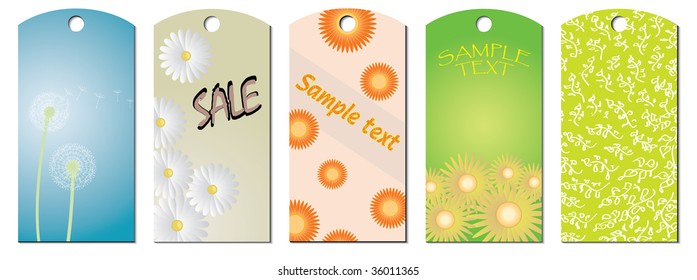 flowers tags and labels