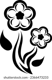 Flowers tattoo, tattoo illustration, vector on a white background.
