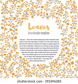 Flowers template card. contains a pattern of flowers and label for text.