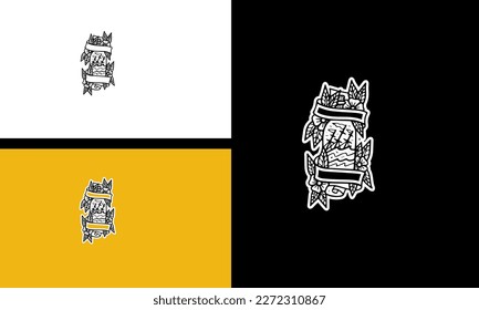 diseño de esquema de vector de plantilla de flores