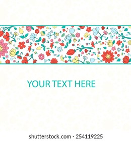 Flowers text placeholder 5 vector illustration