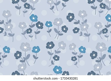 Flowers texture vector seamless pattern. Great for spring and summer wallpaper, backgrounds, invitations, packaging design projects. 
Surface pattern design.