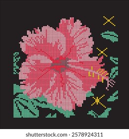 flowers that I accidentally made pixelated