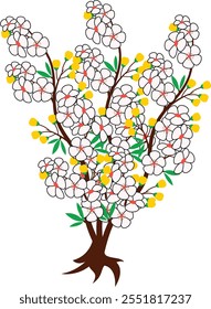 Blumen Baum Stock Illustration Vektor