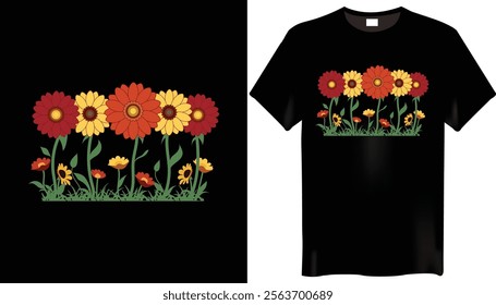 Flowers T-Shirt Design-Graphic T shirt Design