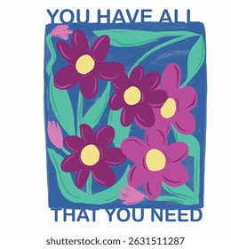 Flowers tshirt graphic design and more