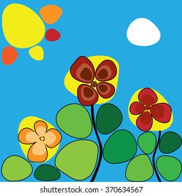 flowers under the hot sun