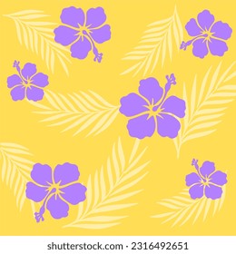 Flowers for and upper palm leaves to keep patterns free.