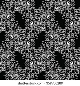 Flowers for Valentine's Day. Vector seamless floral pattern. Background with big flowers.