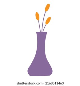 Flowers in a Vase Hand-drawn Vector Illustration