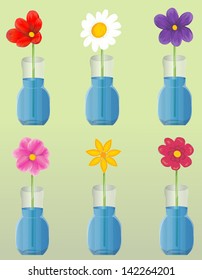 flowers in vase set