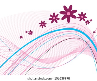Flowers. Vector Background. Abstract Illustration in Eps10 Format.