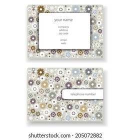 flowers vector card design with place for your text