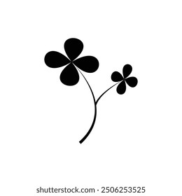 Diseño de Vector de flores negro con fondo blanco