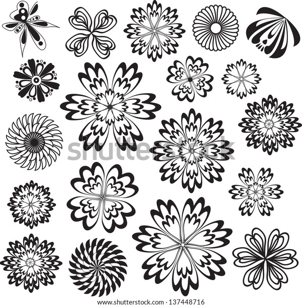 Flowers Vector Design\
Elements Collection