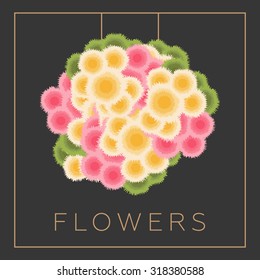 flowers vector design frame