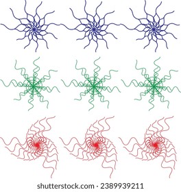 flowers vector different pattern design