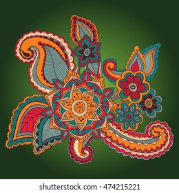 Flowers, Vector flowers, doodle flowers, zentangle flowers, ethnic flowers, coloring flowers, oriental flowers, book page flowers, template flowers