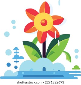 Vector de flores Ilustración plana vectores florales