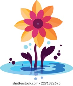 Vector de flores Ilustración plana vectores florales