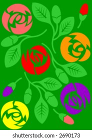 Flowers in vector format.