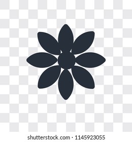 Flowers vector icon isolated on transparent background, Flowers logo concept