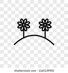 Flowers vector icon isolated on transparent background, Flowers logo concept