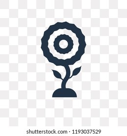 Flowers vector icon isolated on transparent background, Flowers transparency concept can be used web and mobile