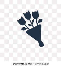 Flowers vector icon isolated on transparent background, Flowers transparency concept can be used web and mobile