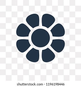 Flowers vector icon isolated on transparent background, Flowers transparency concept can be used web and mobile